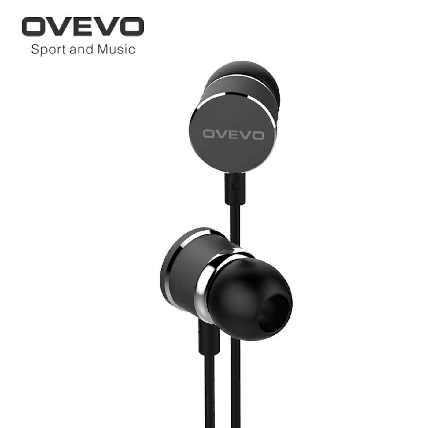Mega Bass OVEVO S8 Premium In-Ear Earphone Headset Mic Hardcase Schwarz Weiss