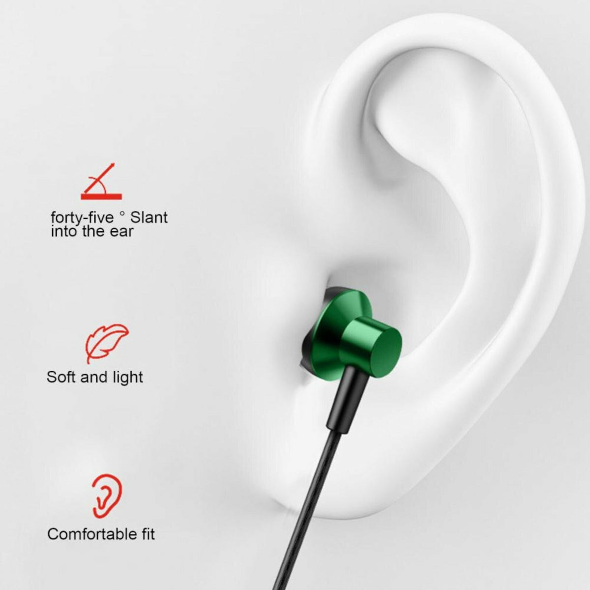 A03 kabelgebundene In-Ear-Kopfhörer mit Hardcase