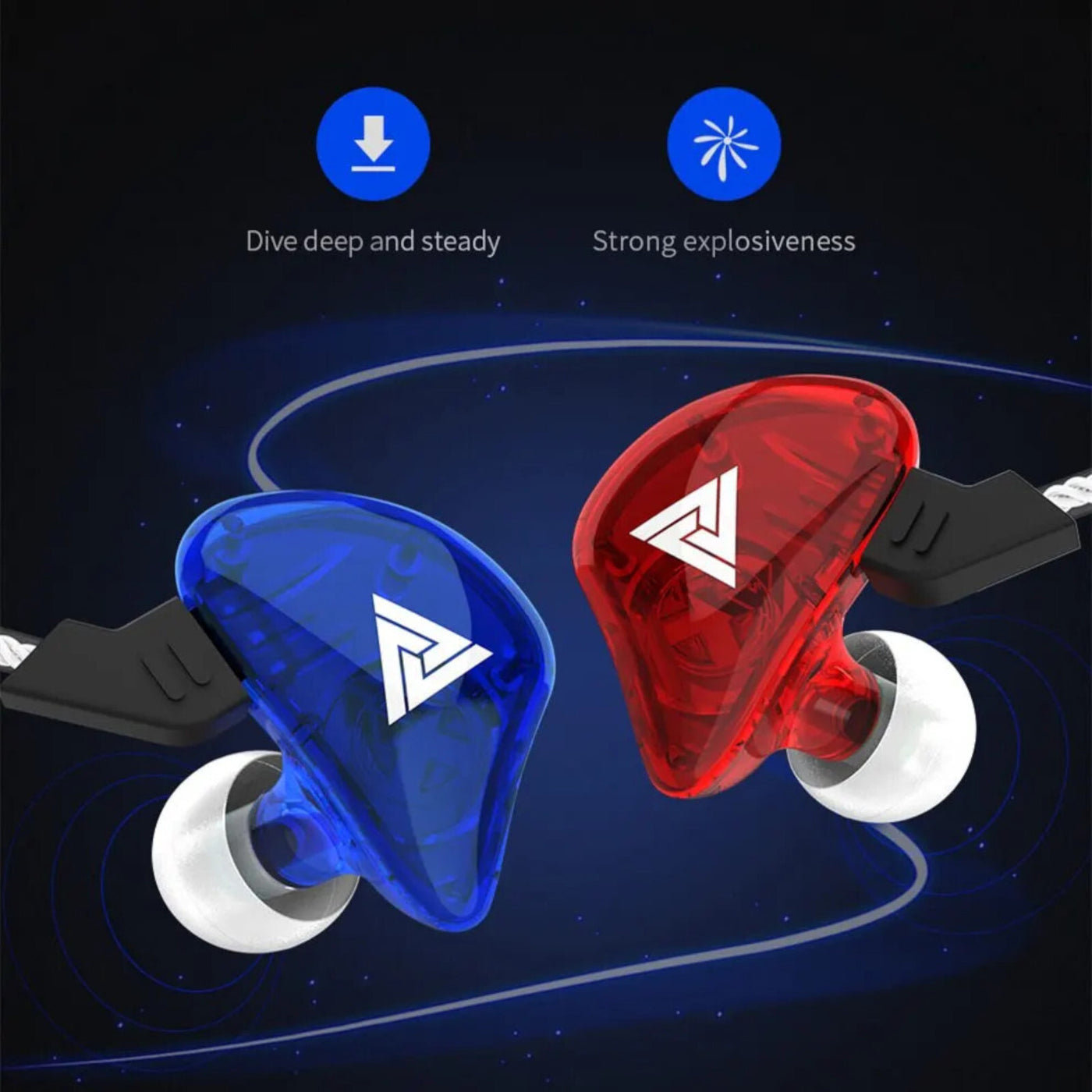 Premium Headset Kopfhörer QKZ CK5 HiFi In-Ear-Headset Ohrhörer + Hardcase