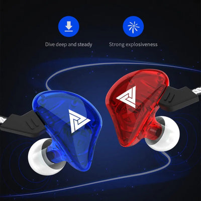 Premium Headset Kopfhörer QKZ CK5 HiFi In-Ear-Headset Ohrhörer + Hardcase