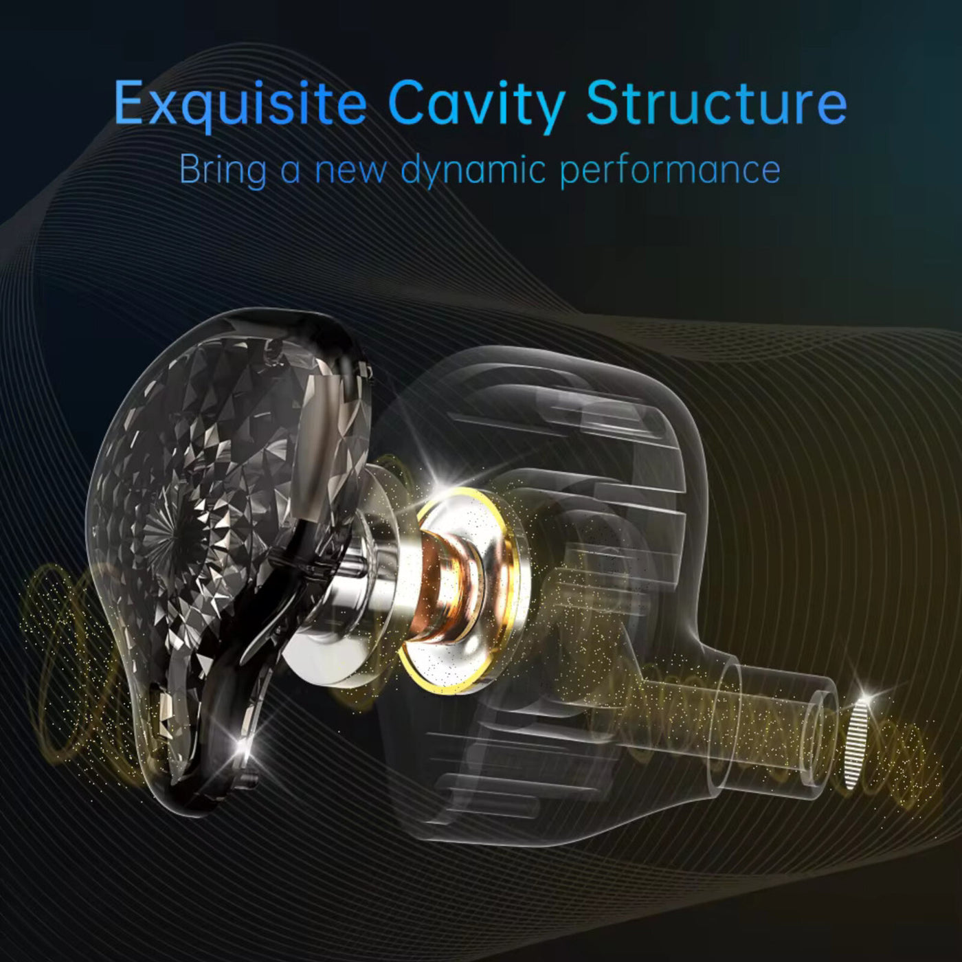 Original 3K K2 HD Professional HiFi Kopfhörer Headset Premium In-Ear Kristall