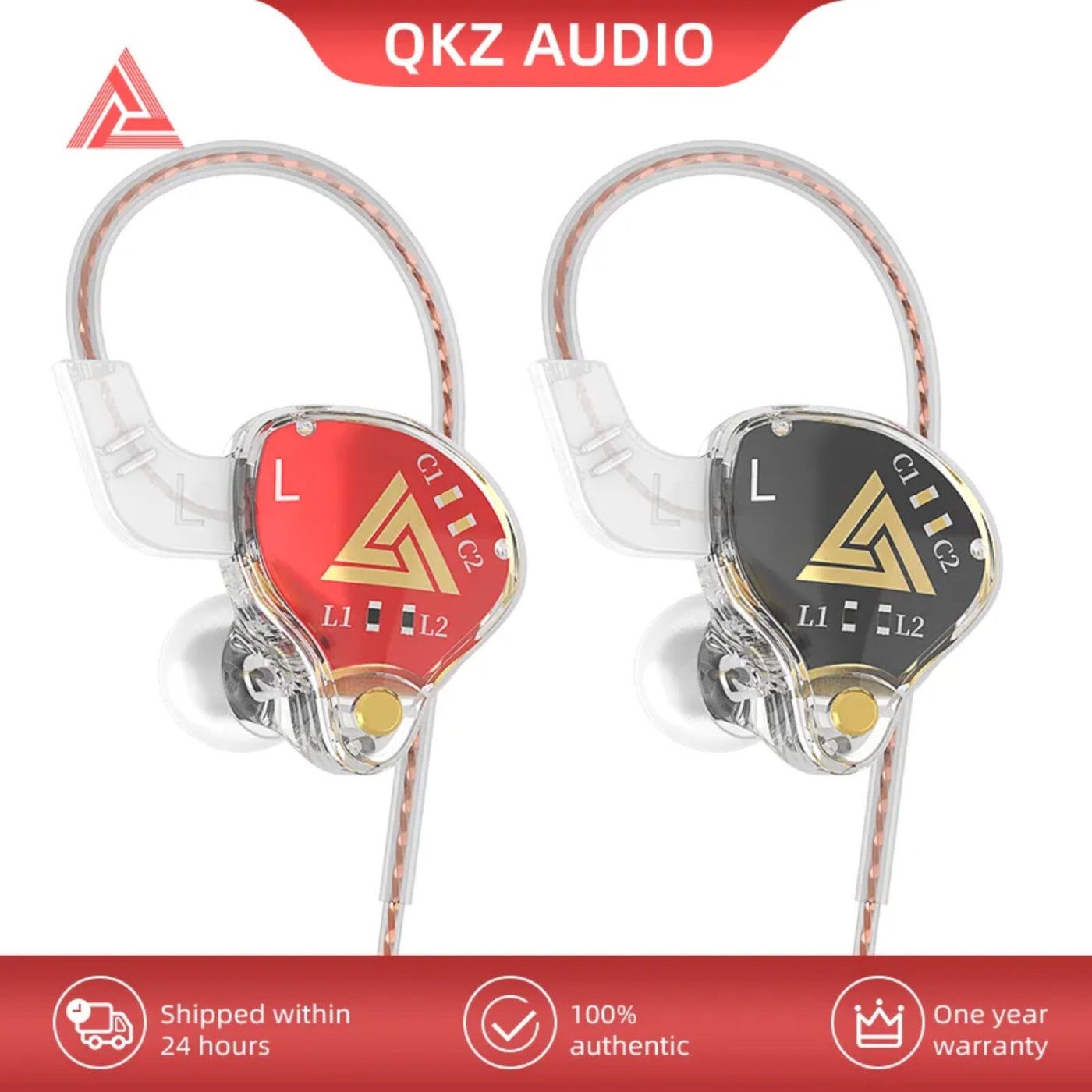 Premium Headset Kopfhörer QKZ-AKX Pro HiFi In-Ear-Headset Ohrhörer + Hardcase
