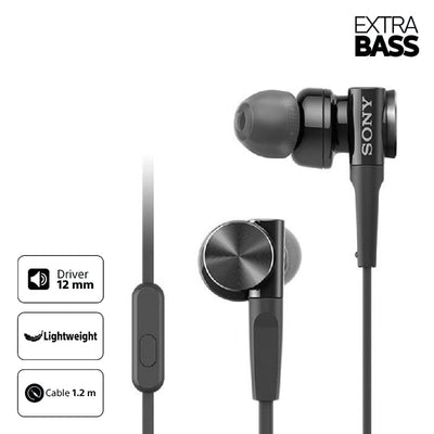 🎧 Sony MDR-XB75AP In-Ear Kopfhörer – EXTRA BASS | Mikrofon 🎶 Schwarz 💥