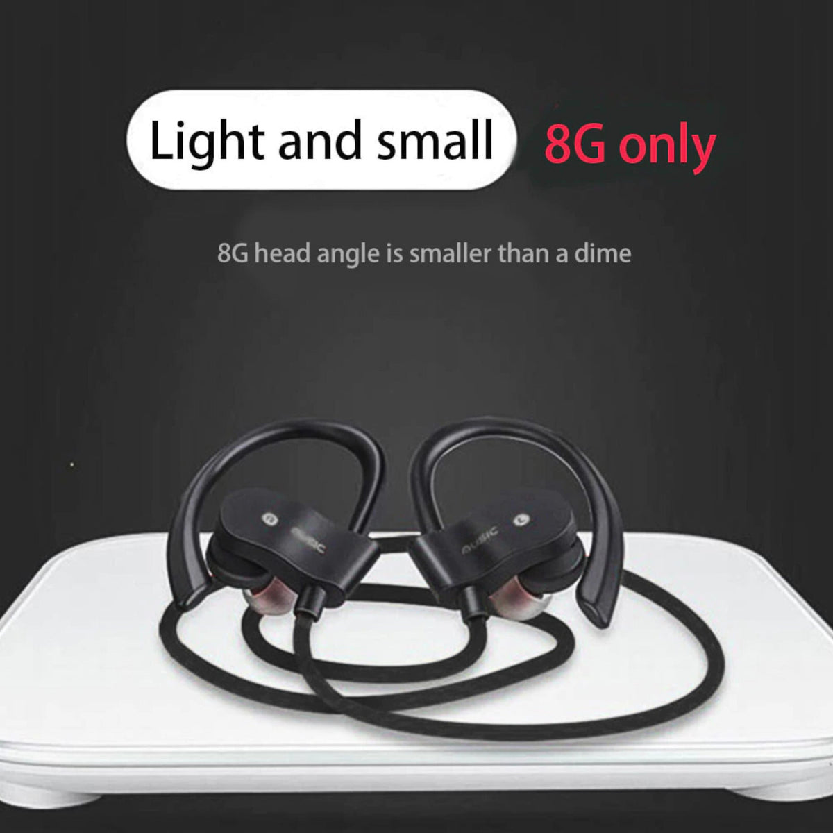 Schwarzer OB-01 Bluetooth Sport-Ohrbügelkopfhörer