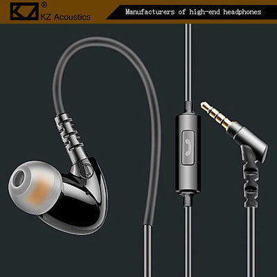 KZ-S6HS schwarz Professional High-End Sport Headset Metal In-Ear Kopfhörer Micro