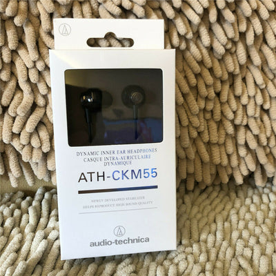 Audio Technica ATH-CKM55 Schwarz Kopfhörer In-Ear Headphone Earphone