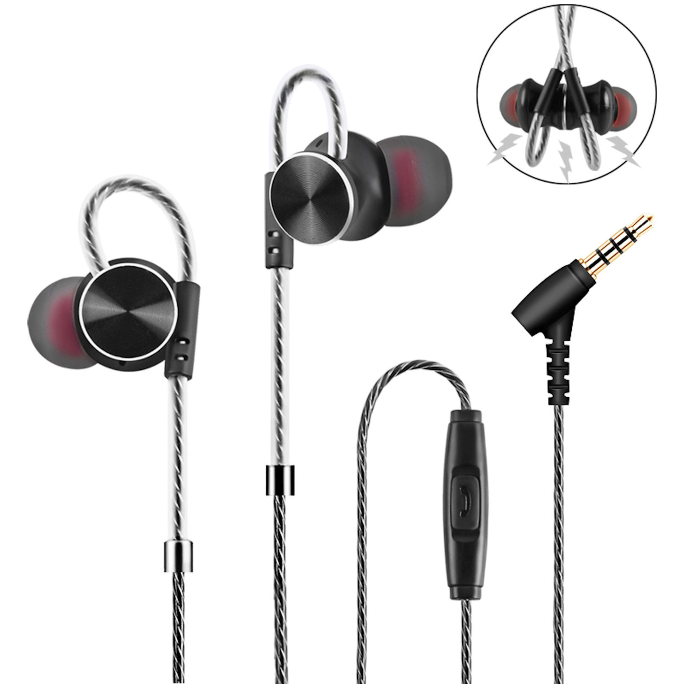Premium Headset Kopfhörer QKZ-W3 12mm Treiber In-Ear-Headset Ohrhörer Magnetisch