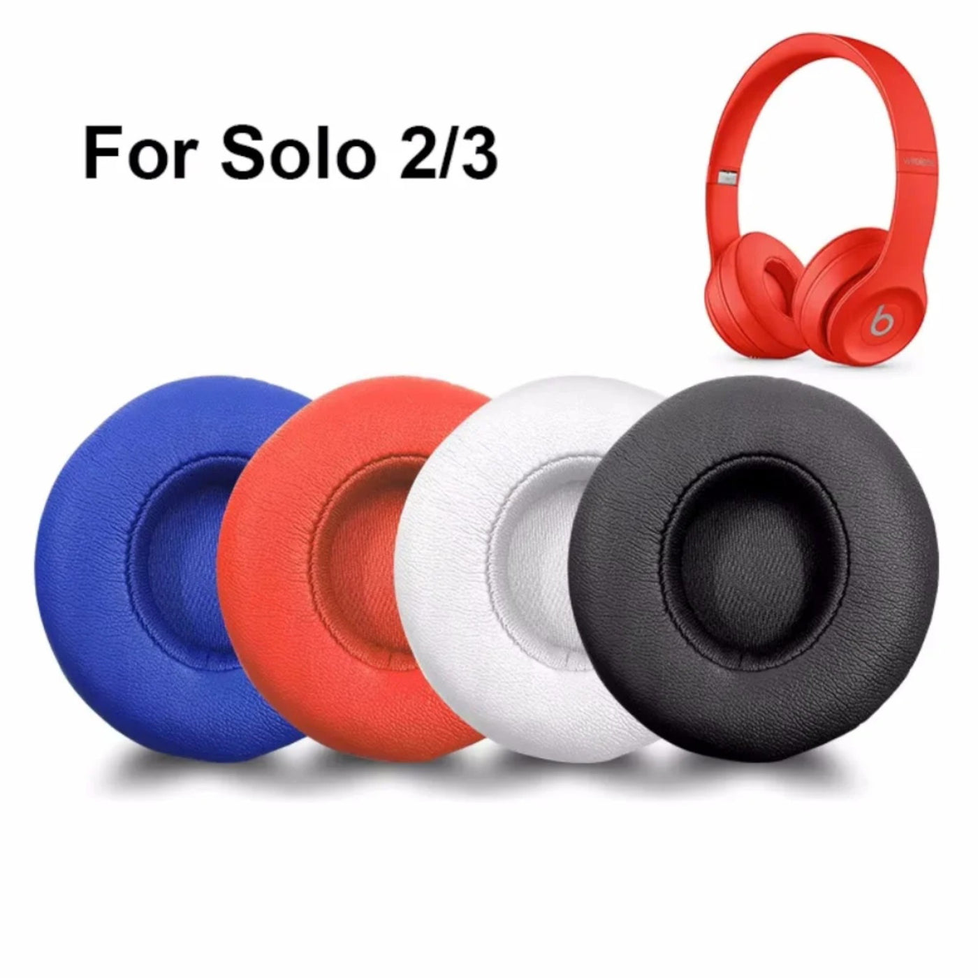 Ersatz Ohrpolster für Beats by Dr. Dre Solo 2 und Solo 3 Wireless Kunstleder