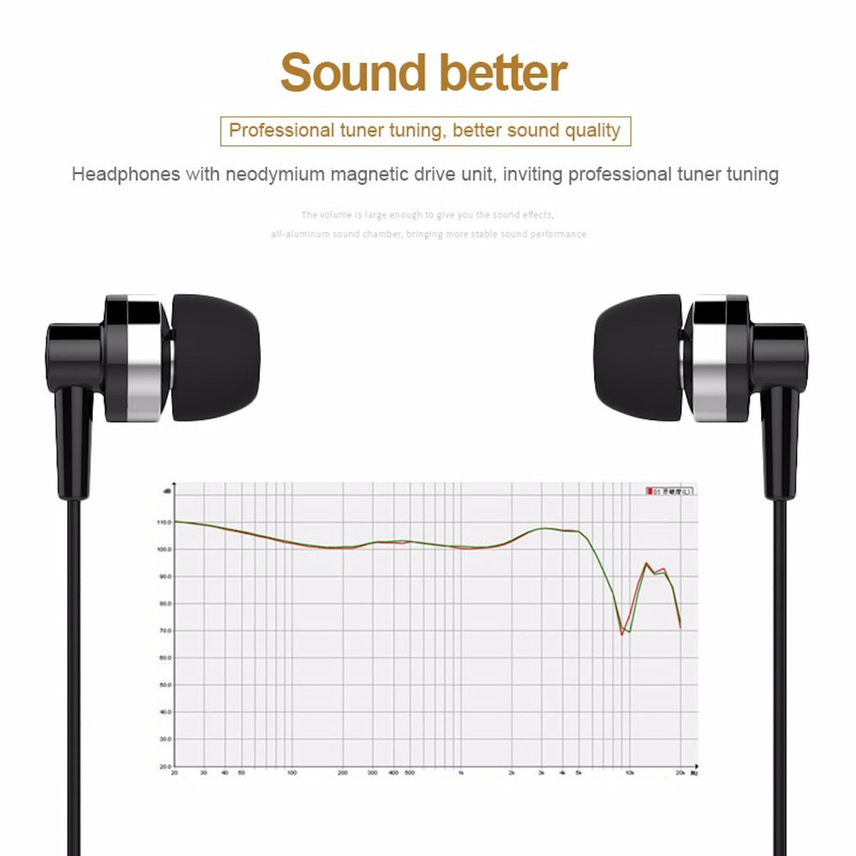 Schwarzes Langsdom JD89 In-Ear-Headset
