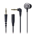 Schwarz-silberne Audio-Technica ATH-CKM55 In-Ear-Kopfhörer