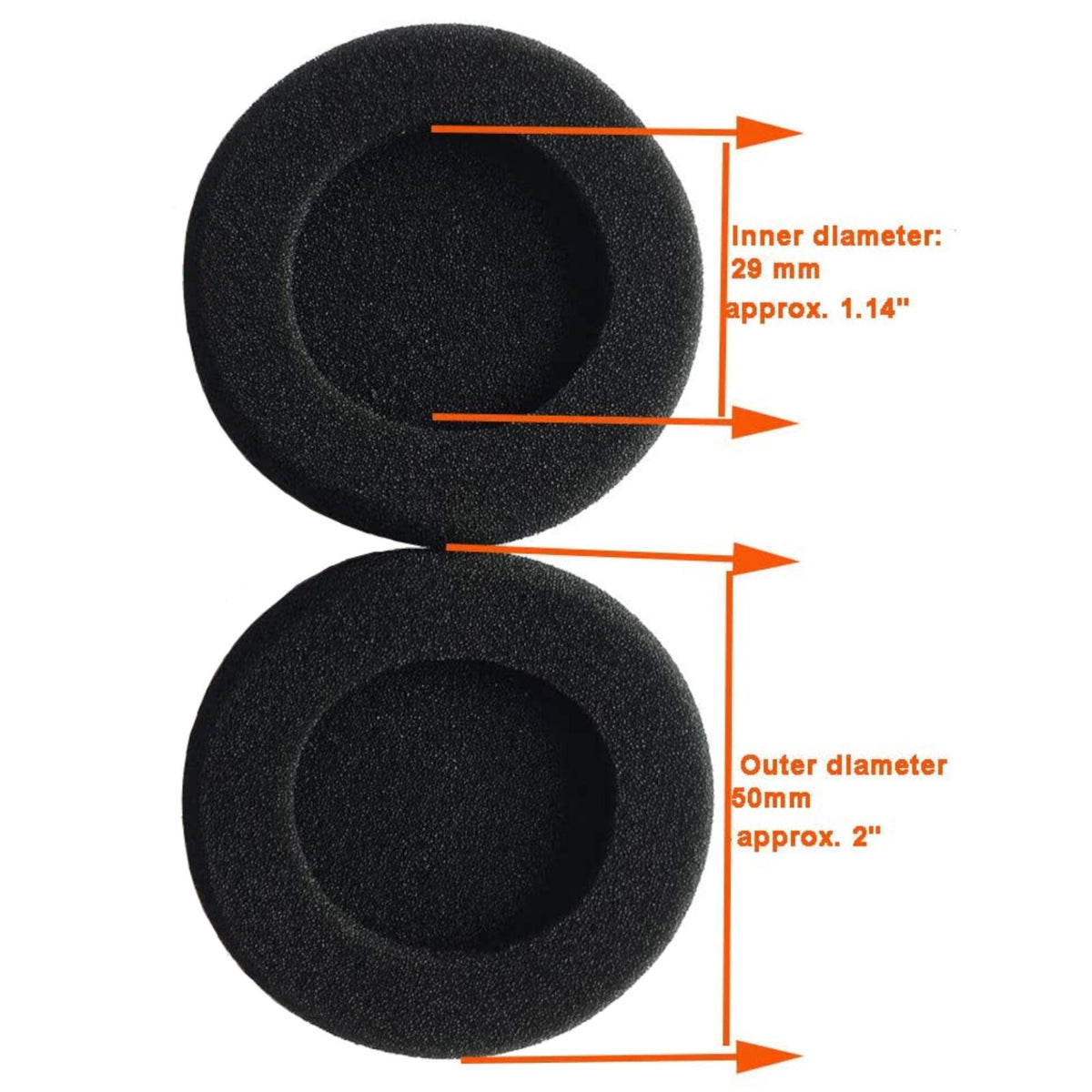 Schaumstoff-Ohrpolster für Koss Porta Pro 48 bis 53 mm