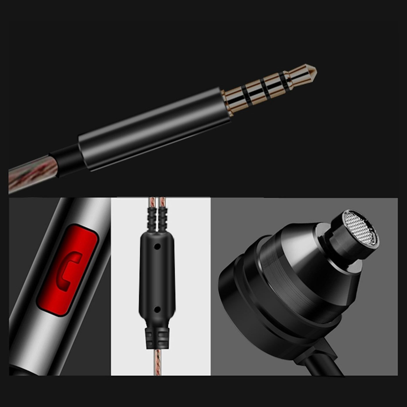 Super Bass In-Ear Headset Kopfhörer KZ DM9 Professional Gunmetal in PU Hardcase