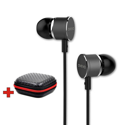 Mega Bass OVEVO S8 Premium In-Ear Earphone Headset Mic Hardcase Schwarz Weiss