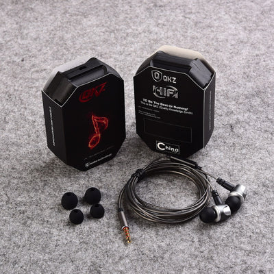Super Bass High-End In Ear Kopfhörer QKZ DM4 Silber Ohrhörer austauschbare Kabel
