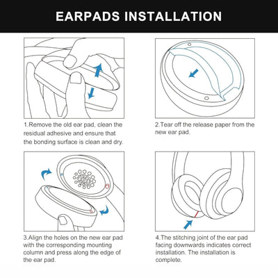 Ersatz Ohrpolster für Beats by Dr. Dre Solo 2 und Solo 3 Wireless Kunstleder