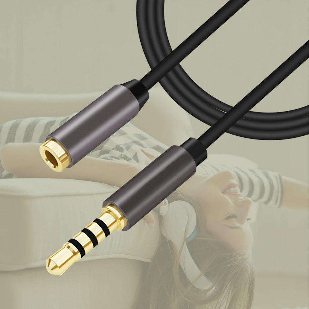 Schwarze 3 m 4-polige Headset-Verlängerung