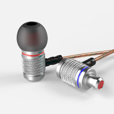 High-End Headset Kopfhörer KZ ED2 HS Professional Silber In-Ear in PU Hardcase