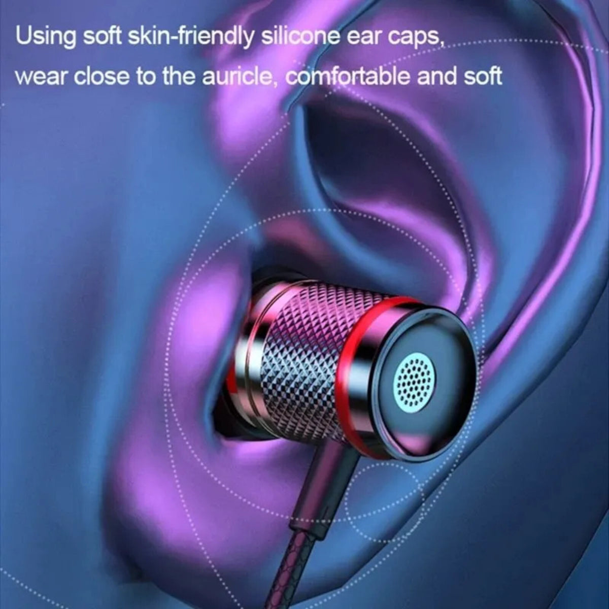 Gunmetalfarbener 3K D9 Pro Metall In-Ear-Kopfhörer