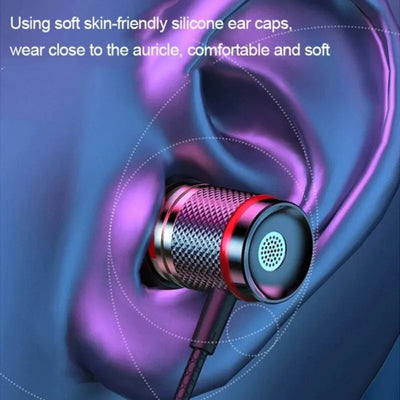 Super Bass In-Ear Kopfhörer 3K D9 HQ Earphone Headphone Bass Gunmetal