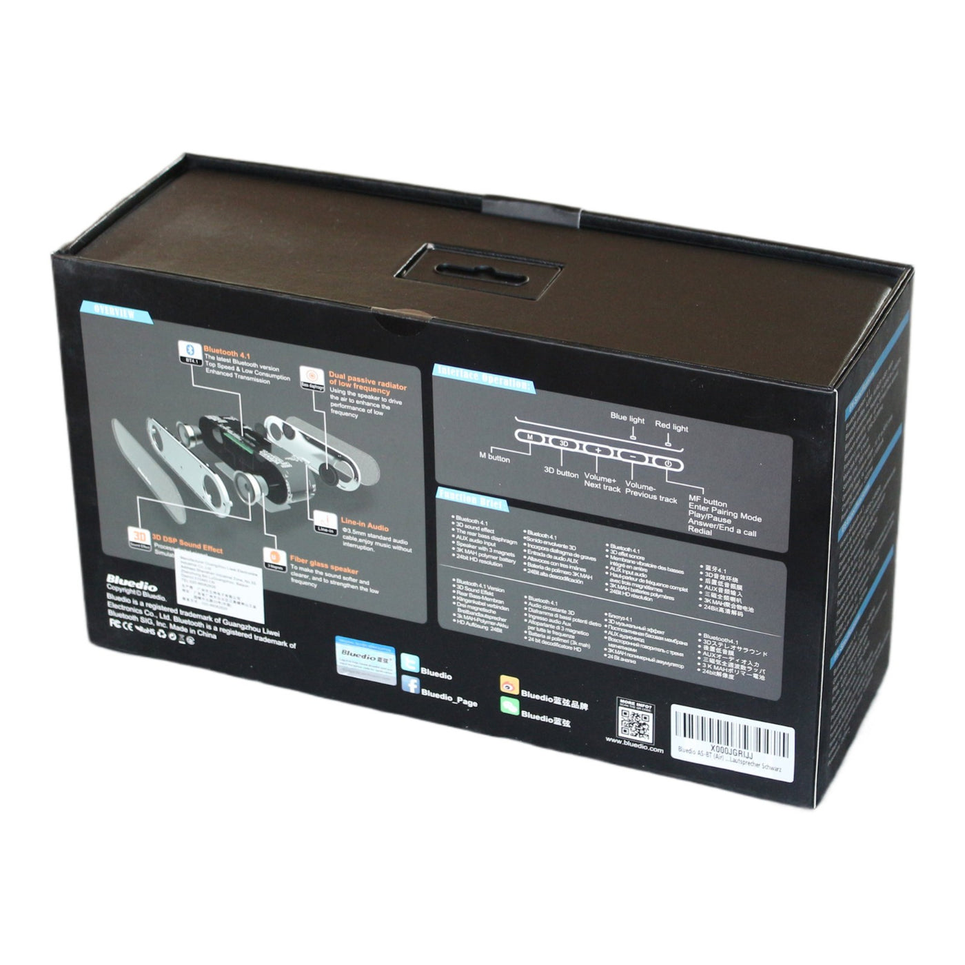 🔊 Bluedio AS-BT (Air) Bluetooth Lautsprecher – NEU & OVP – 3D DSP Soundeffect