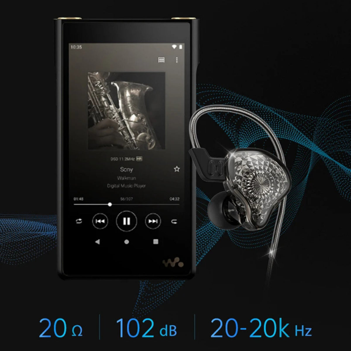 Blaues 3K K2 HD In-Ear-Headset