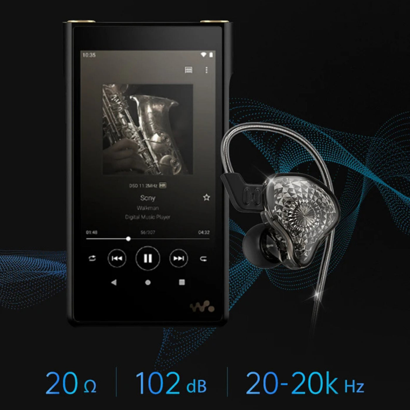 Original 3K K2 HD Professional HiFi Kopfhörer Headset Premium In-Ear Blau