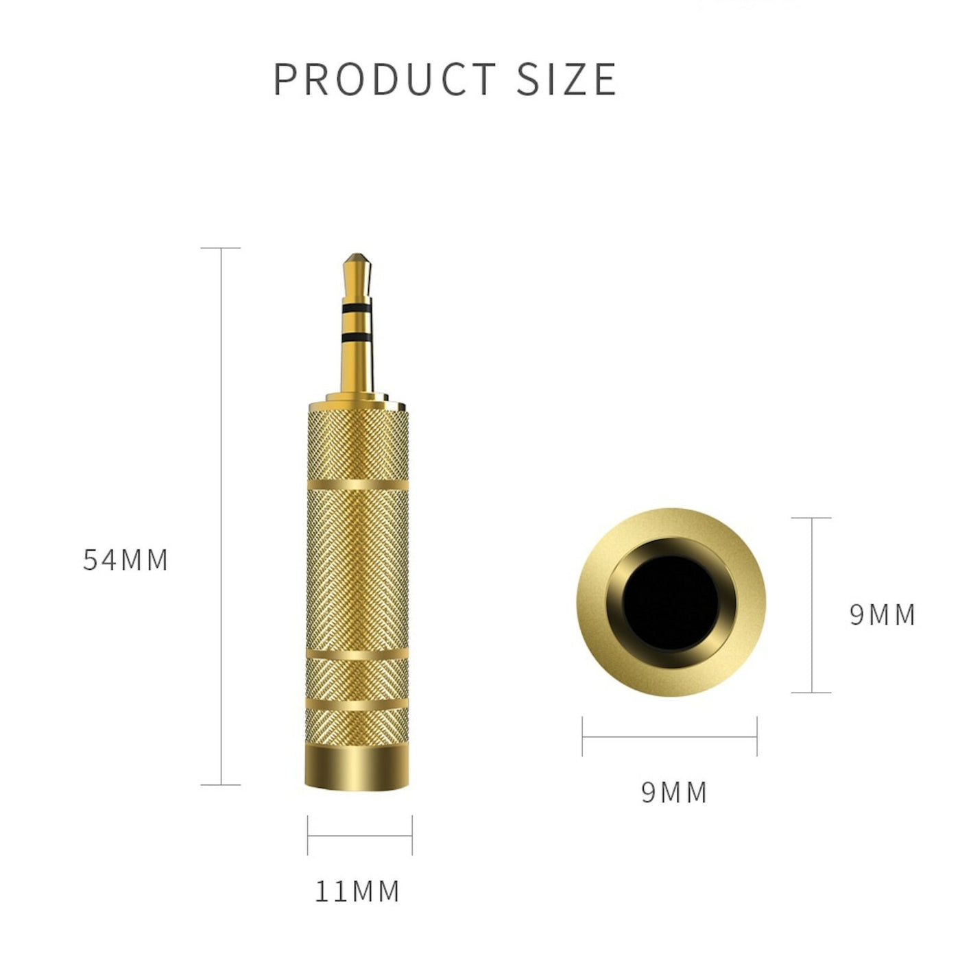 Klinken Adapter 6,35mm Buchse auf 3,5mm Stecker Stereo AUDIO HIFI voll vergoldet