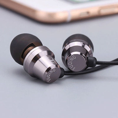 Mega Bass In-Ear Kopfhörer Headset MX1 in PU-Hardcase gunmetal-schwarz