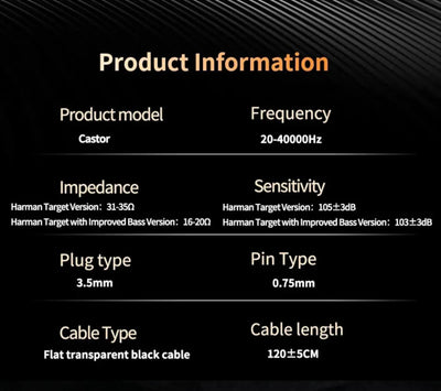 KZ Castor Premium High-End Professional In-Ear Kopfhörer Einstellbarer Bass