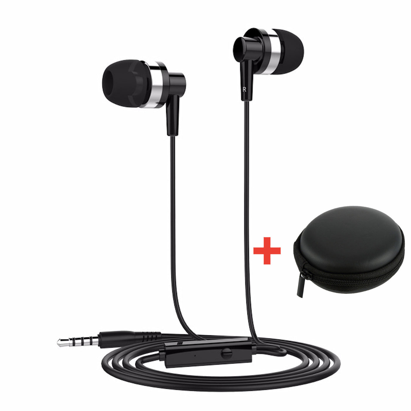 In-Ear Headset JD89 Schwarz Kopfhörer Earphone Bass für Samsung Xiaomi LG HTC