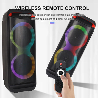 Partybox Sing-E ZQS8288 beleuchtete Lautsprecherbox Mic Bluetooth USB TWS