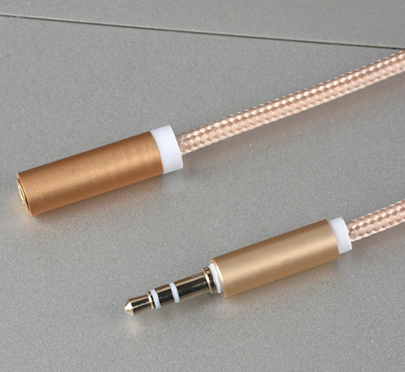 1m Nylon Audio Stereo Kopfhörer Verlängerungskabel 3,5mm Klinke Stecker > Buchse