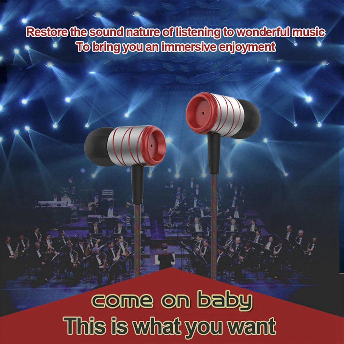 Silber-rotes KZ ED1HS In-Ear-Headset
