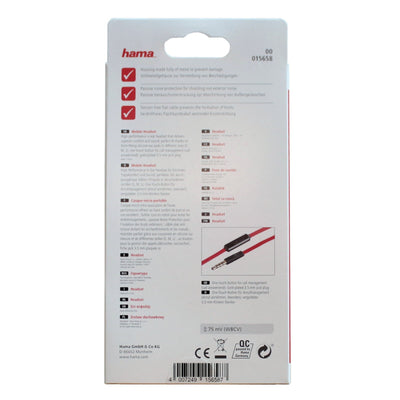 hama mobile  Pro Headset Kopfhörer In-Ear Earphones Schwarz - Rot