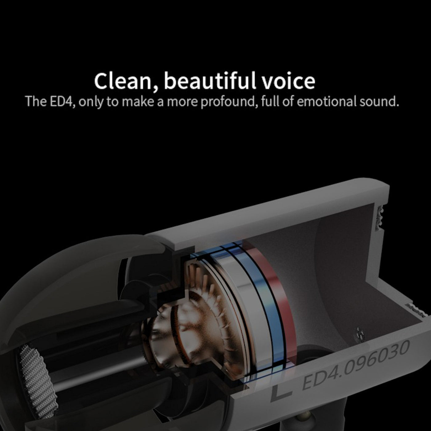 Original KZ ED4 gunmetal silber High-End Kopfhörer In-Ear PU-Hardcase Bass Beats