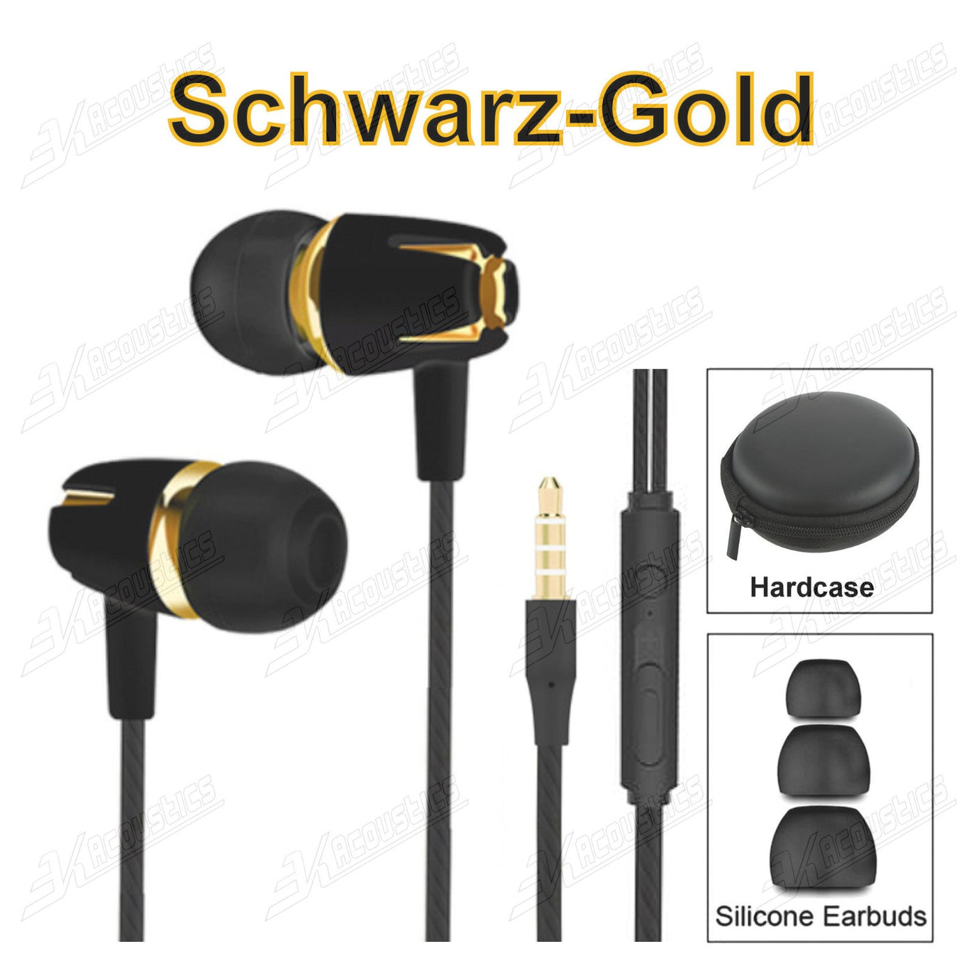 Super Bass In-Ear Kopfhörer Ohrhörer S9+ Headset Earphone Headphone + PU-Tasche