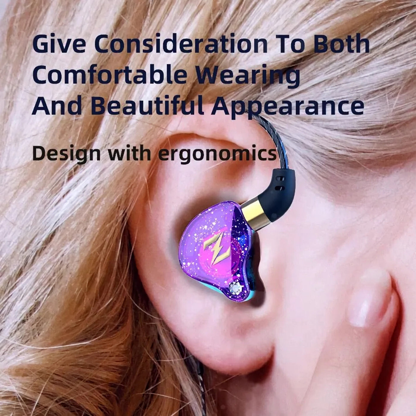 Super Bass Headset Kopfhörer QKZ Zen In-Ear Ohrhörer Full Bass Subwoofer Schwarz